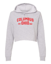 Women's Slim Fit Cropped Hoodie - Ohio State Design