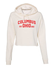 Women's Slim Fit Cropped Hoodie - Ohio State Design