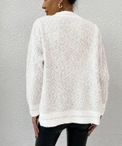 Women's Loose Fit Marled Knit Cardigan