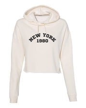 Women's Retro Cropped Hoodie - New York 1980 Style