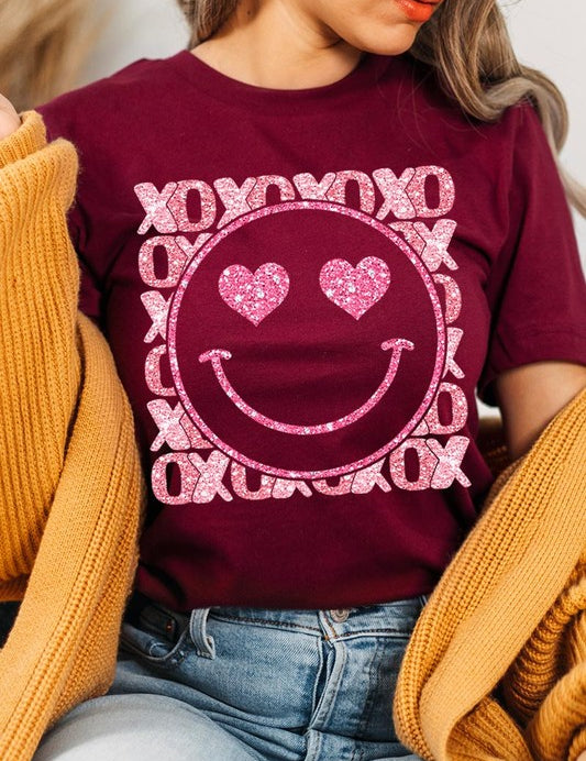 Unisex Short Sleeve Glitter Graphic Tee