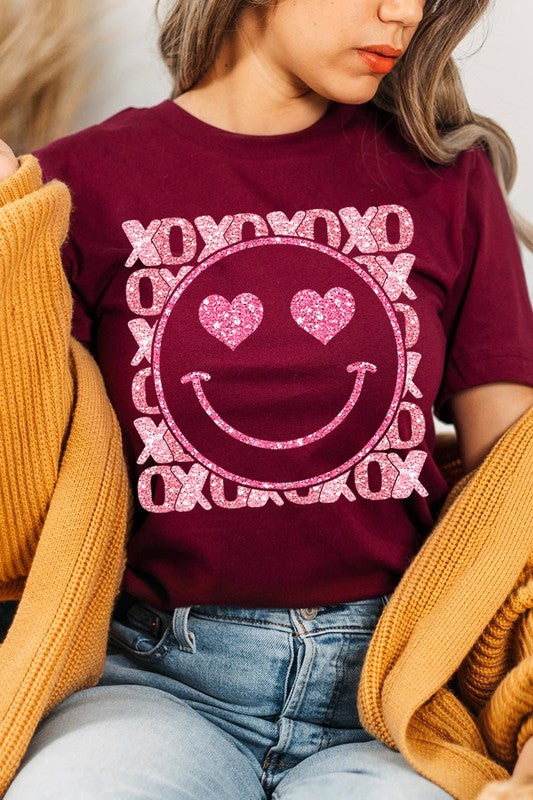 Unisex Short Sleeve Glitter Graphic Tee