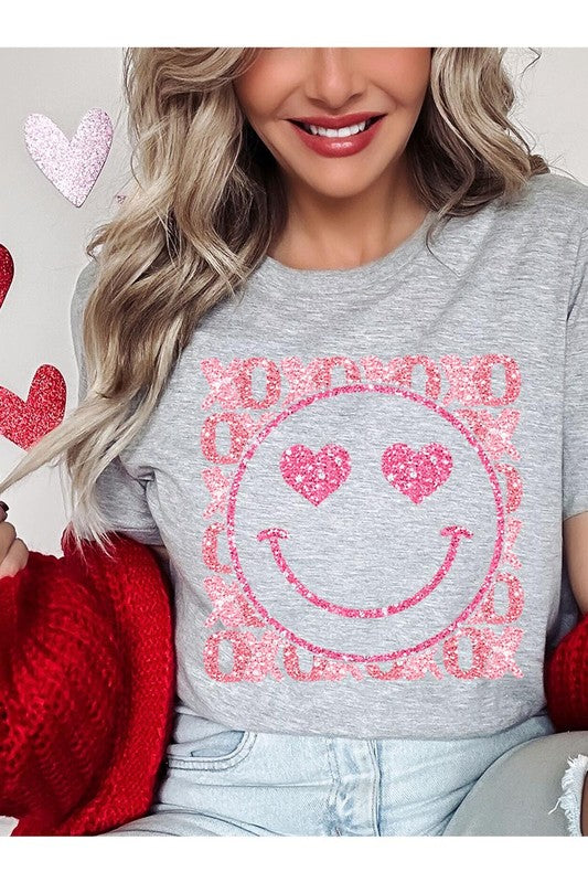 Unisex Short Sleeve Glitter Graphic Tee