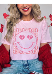 Unisex Short Sleeve Glitter Graphic Tee