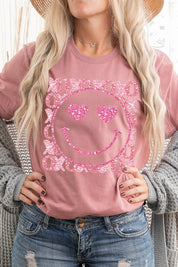 Unisex Short Sleeve Glitter Graphic Tee