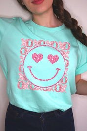 Unisex Short Sleeve Glitter Graphic Tee