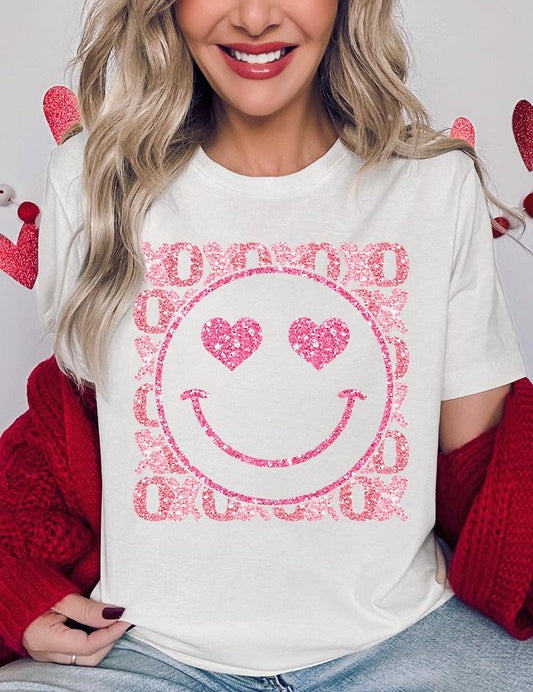 Unisex Short Sleeve Glitter Graphic Tee