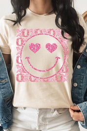 Unisex Short Sleeve Glitter Graphic Tee
