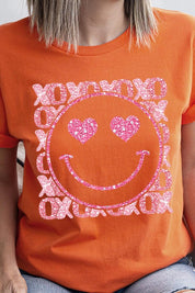 Unisex Short Sleeve Glitter Graphic Tee