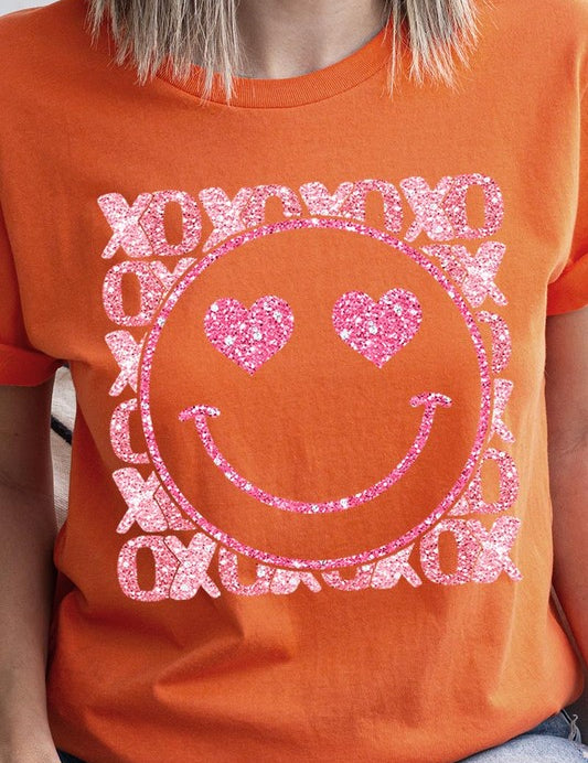 Unisex Short Sleeve Glitter Graphic Tee