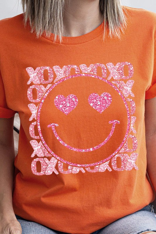 Unisex Short Sleeve Glitter Graphic Tee