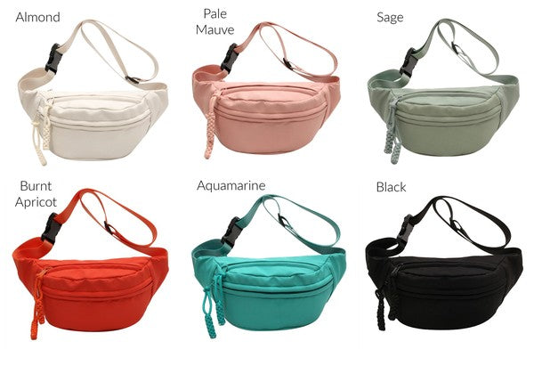 Women's Adjustable Nylon Fanny Bag with Pockets