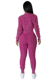 Women's Long Sleeve Sweater and Pants Set