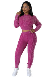 Women's Long Sleeve Sweater and Pants Set