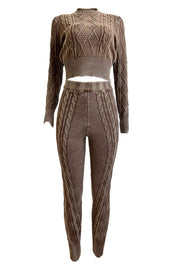 Women's Long Sleeve Sweater and Pants Set