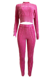 Women's Long Sleeve Sweater and Pants Set