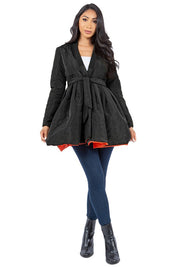 WOMEN FASHION PUFFER JACKET DRESS OUTERWEAR