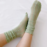 Women's Crochet Lace Slouch Socks Set