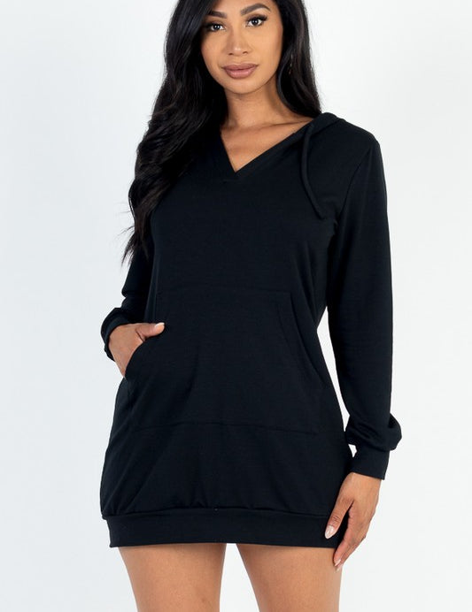 French Terry Hoodie Dress