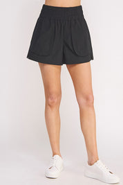 Women's High-Waisted Tummy Control Shorts with Pockets