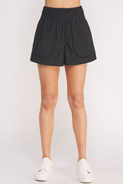 Women's High-Waisted Tummy Control Shorts with Pockets