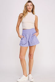 Women's High-Waisted Tummy Control Shorts with Pockets