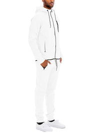 Men's Full Zip Track Set with Elastic Waist Pants