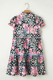 Women's Floral Tiered Mini Dress