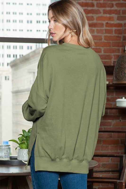 Women's Oversized Drop Shoulder Sweatshirt