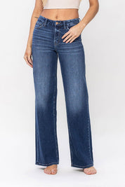 Women's High Rise Loose Fit Stretch Denim Jeans