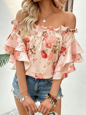 Women's Floral Off Shoulder Blouse