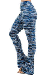 Women's High-Waisted Fringe Striped Bell Bottom Pants