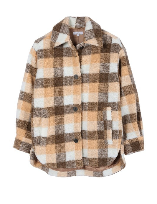 Women's Plaid Sherpa Jacket