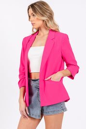 Plus Classy Open-Front Casual Blazer