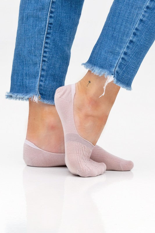 Women's No Slip Cable Knit Sneaker Socks