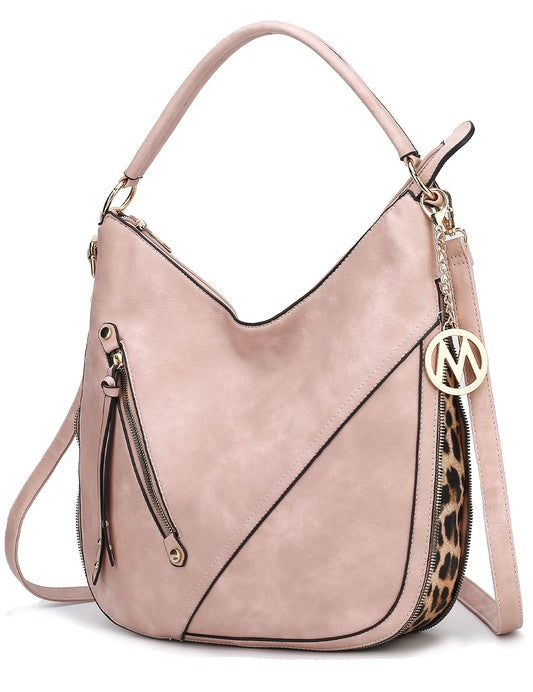 Women's Faux Leather Hobo Bag with Adjustable Strap