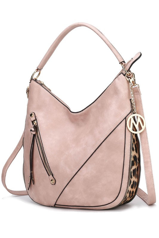 Women's Faux Leather Hobo Bag with Adjustable Strap