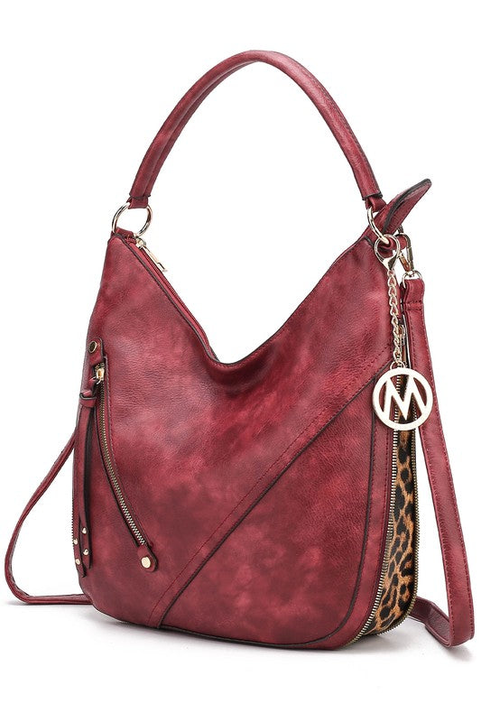 Women's Faux Leather Hobo Bag with Adjustable Strap