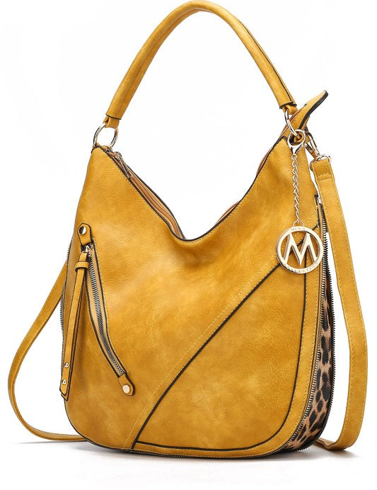 Women's Faux Leather Hobo Bag with Adjustable Strap