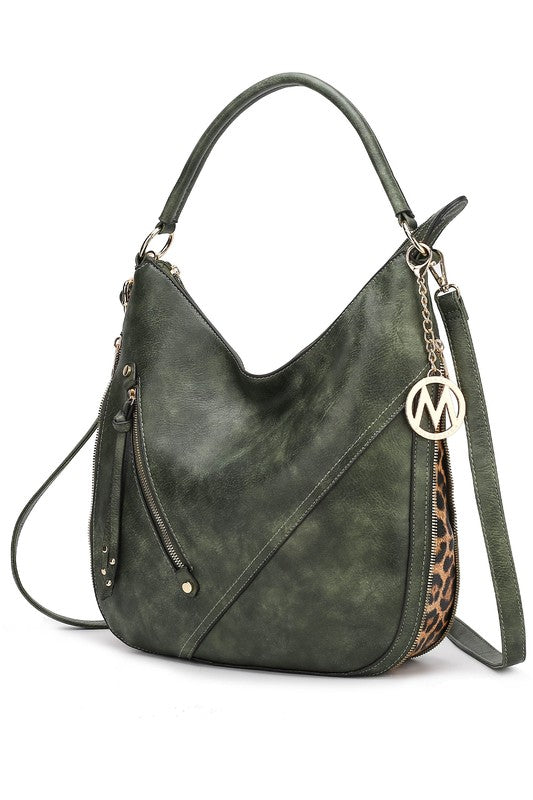 Women's Faux Leather Hobo Bag with Adjustable Strap