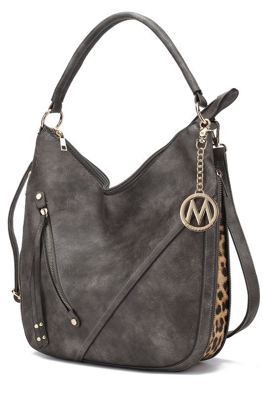 Women's Faux Leather Hobo Bag with Adjustable Strap