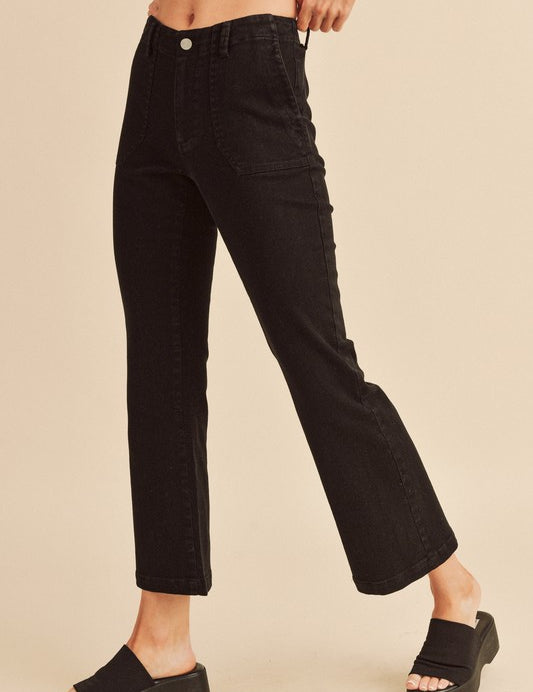 Women's Flared Mid-Rise Denim Pants