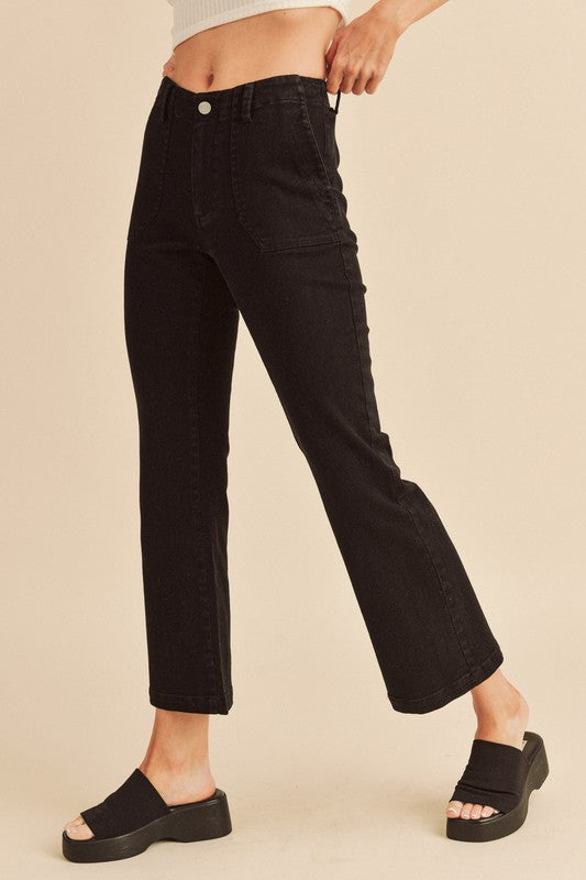 Women's Flared Mid-Rise Denim Pants