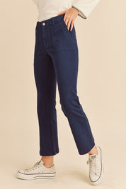 Women's Flared Mid-Rise Denim Pants