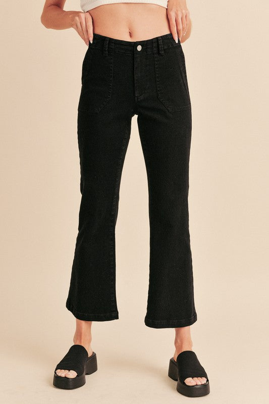 Women's Flared Mid-Rise Denim Pants