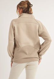 Long Dove Funnel Neck Half Long Zip