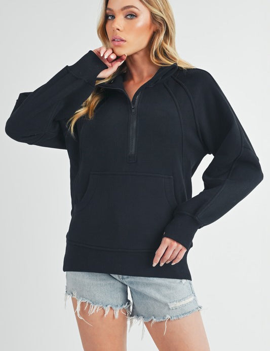 Long Dove Funnel Neck Half Long Zip