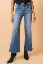 Women's High Rise Relaxed Wide Leg Denim Pants