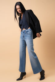 Women's High Rise Relaxed Wide Leg Denim Jeans