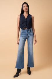 Women's High Rise Relaxed Wide Leg Denim Jeans